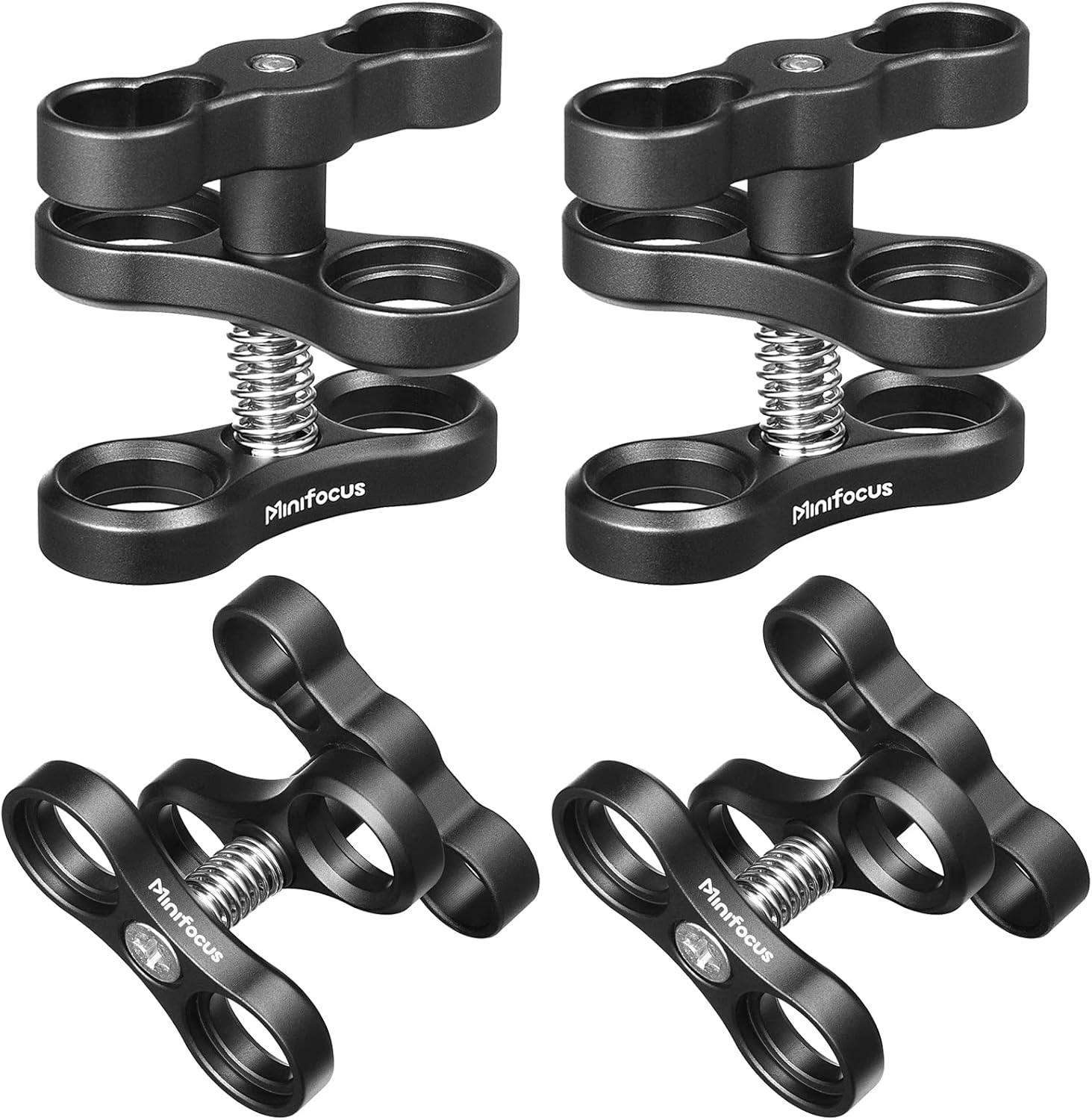 MINIFOCUS 4PCS 1ft' Aluminum Ball Clamp Mount for Diving Lights