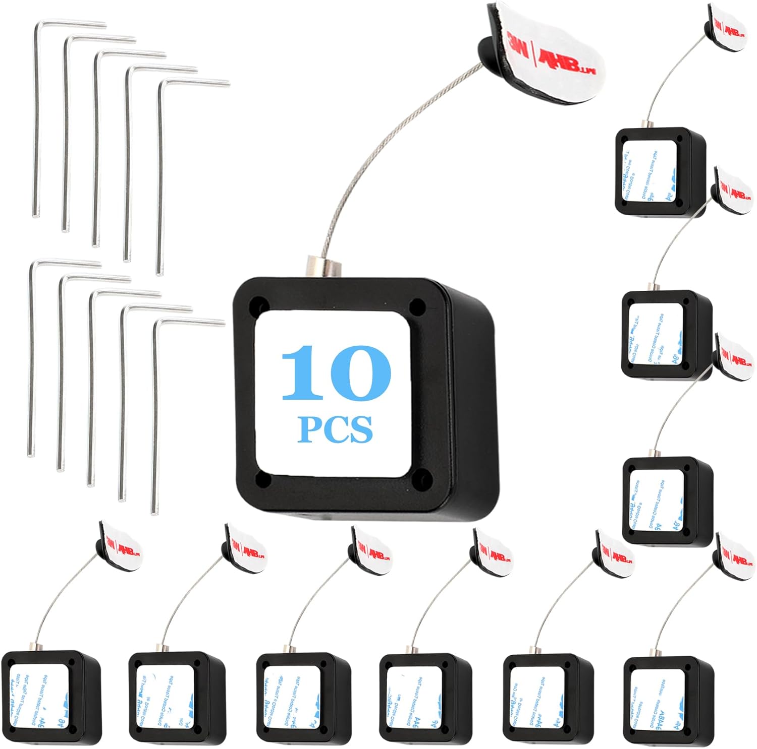 6.5 Ft Retractable Remote Control Safety Lock Tether for Devices