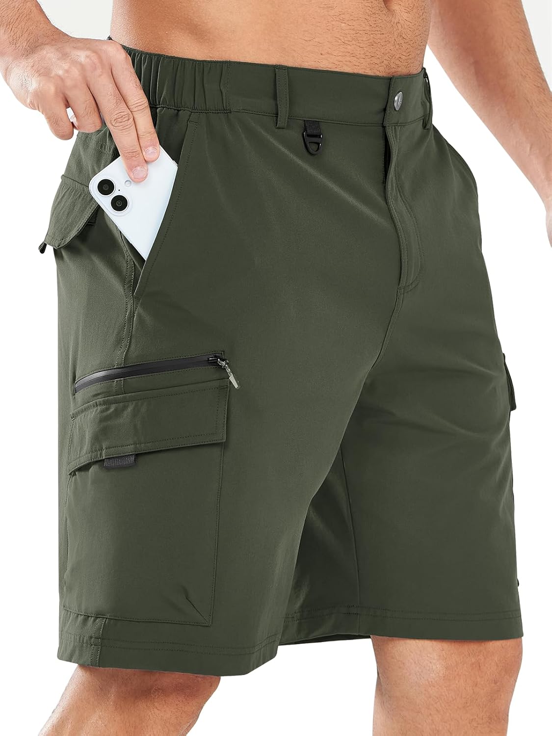 NORTHYARD Men's Quick Dry Cargo Shorts - 7 Pockets for Ultimate Organization!