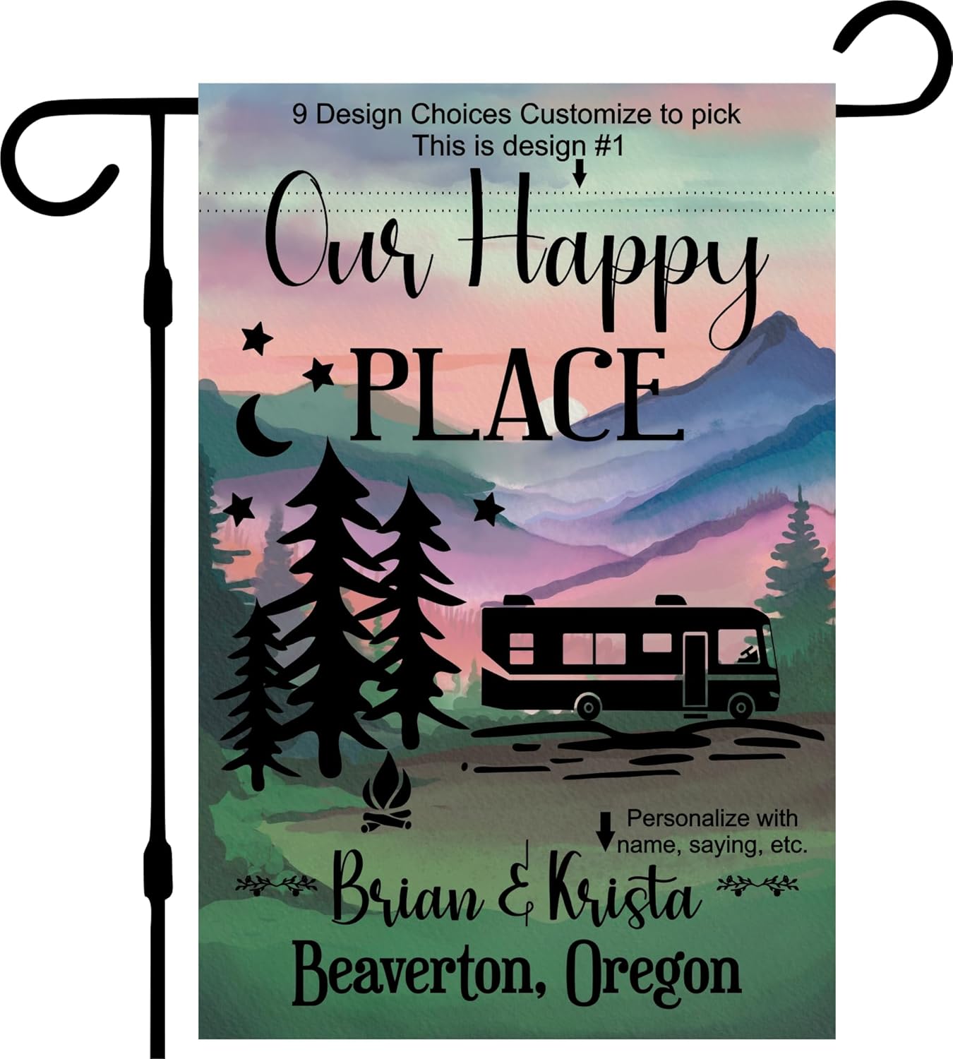 Custom RV Campsite Flag by Krista Creations