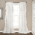Reyna Ruffle Curtain Panel Pair 54in x 84in - Soft Light Filtering