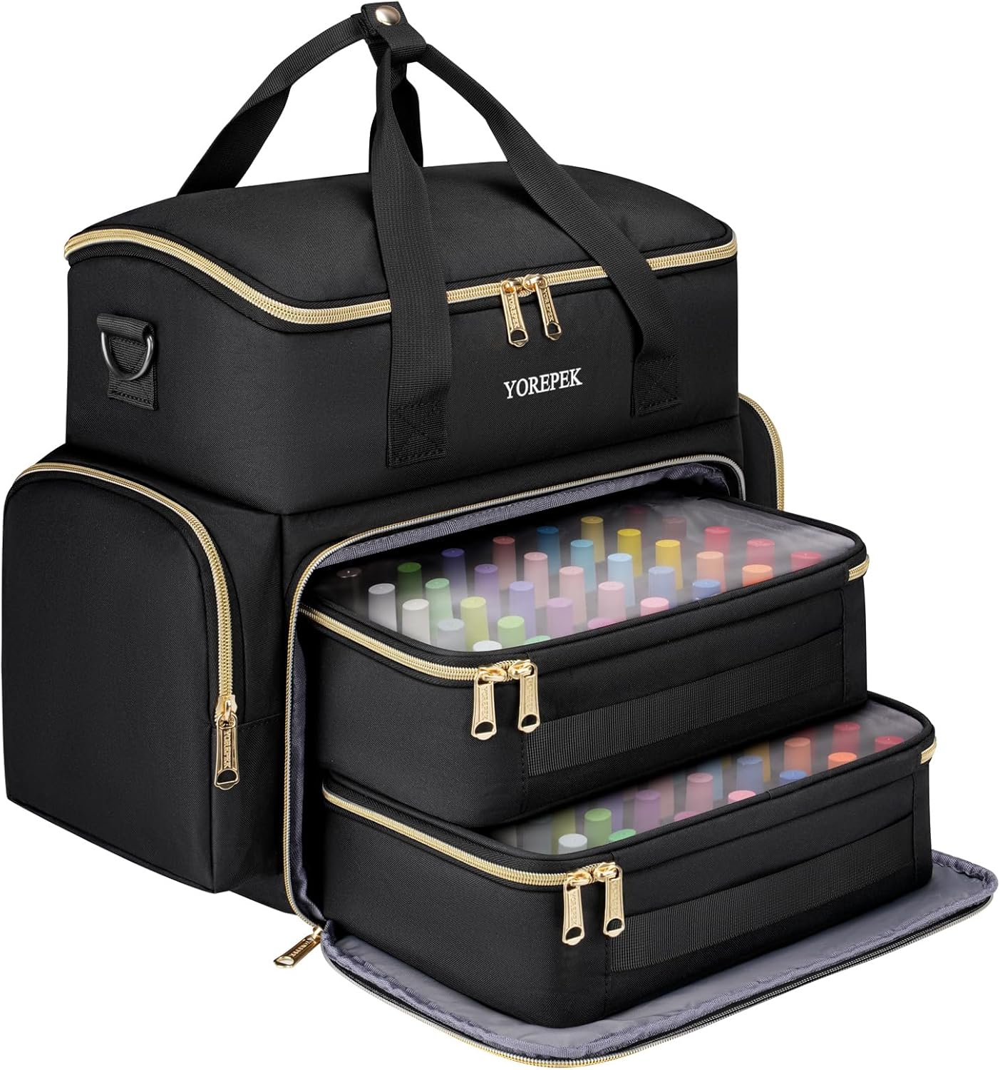 YOREPEK Extra Large Nail Polish Organizer Case for 100 Bottles