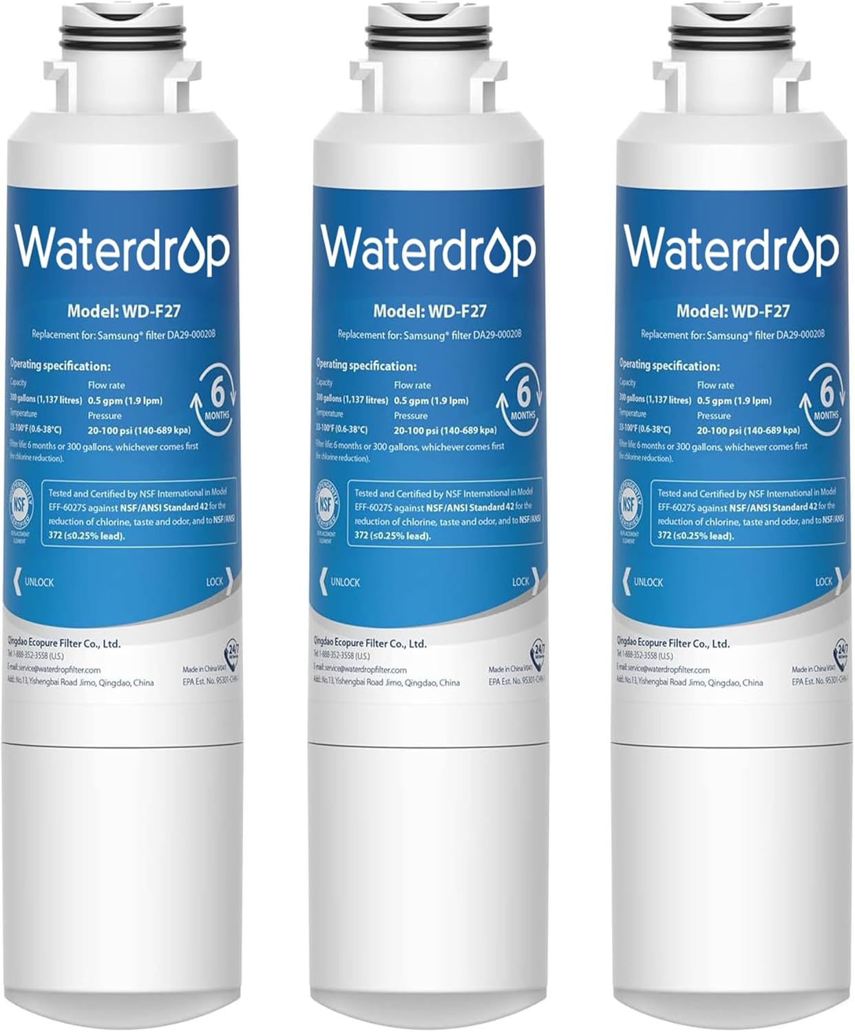 Waterdrop DA29-00020B Replacement Water Filter for Samsung Models