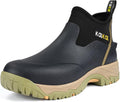 Kalkal Men's Waterproof Ankle Rain Boots for Outdoor Chores