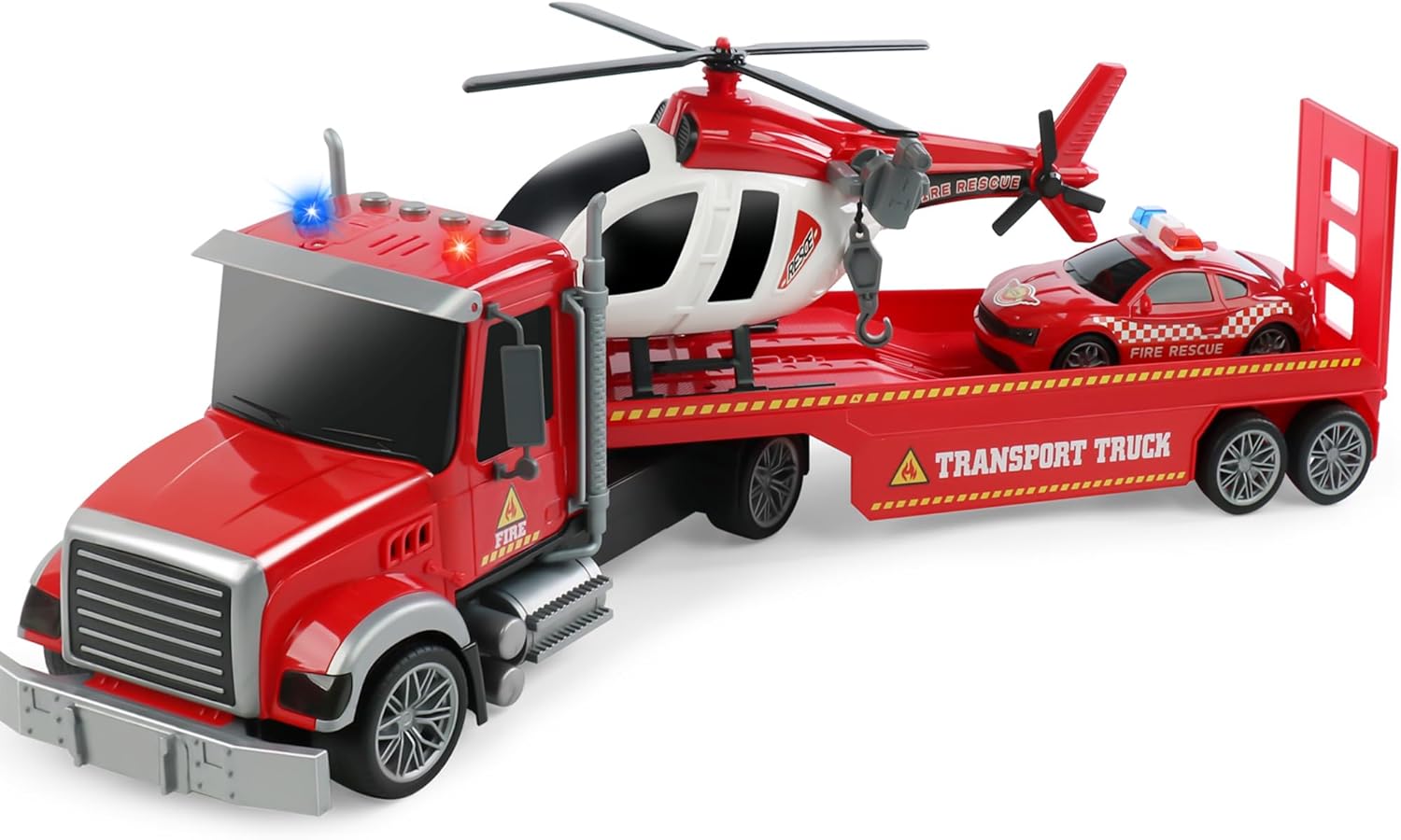27 Inch Large Friction Powered Fire Truck Toy for Kids Fun