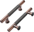 3.75in Drawer Handles 10 Pack Knurled Brushed Antique Copper - Durable