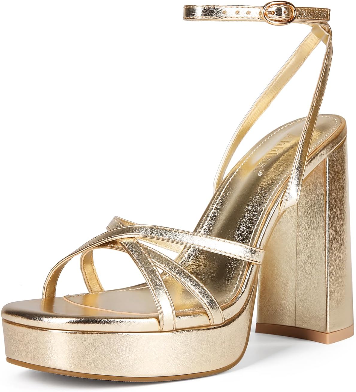 Platform Heels for Women: Strappy Block Chunky High Heels