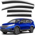 Shatterproof Tape-On Rain Guards for Honda CR-V 2012-2016 - Chrome
