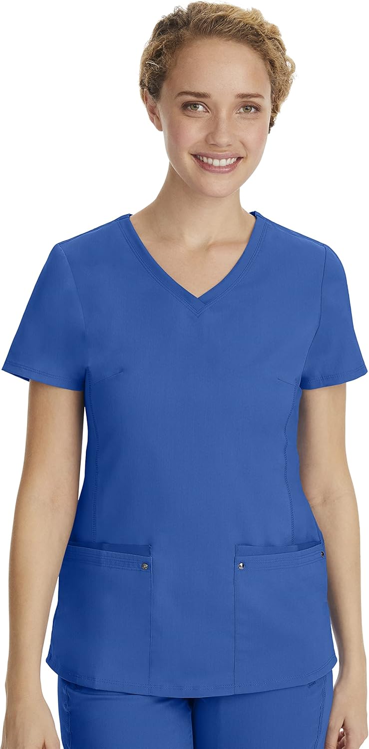 Healing Hands Women's V-Neck Scrub Top with 2 Pockets