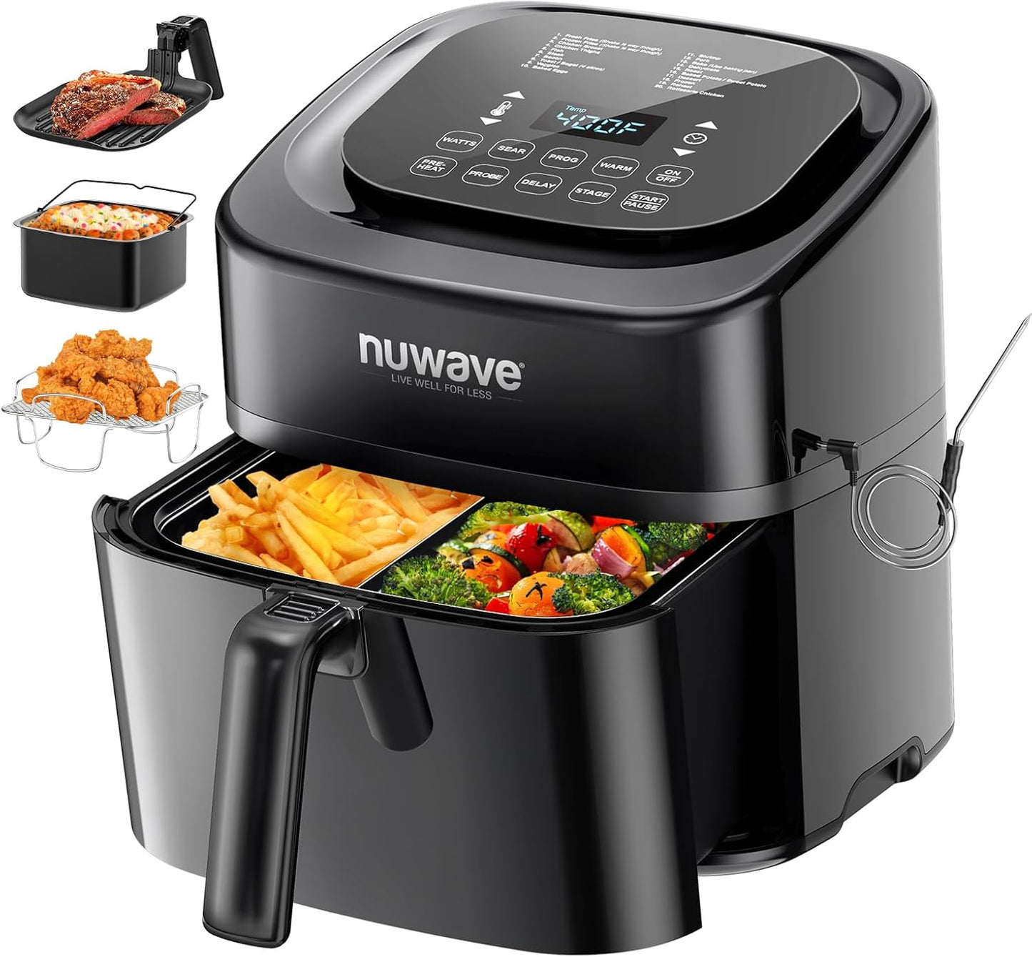 Nuwave Brio 10-in-1 Air Fryer: Fast, Versatile Cooking Power