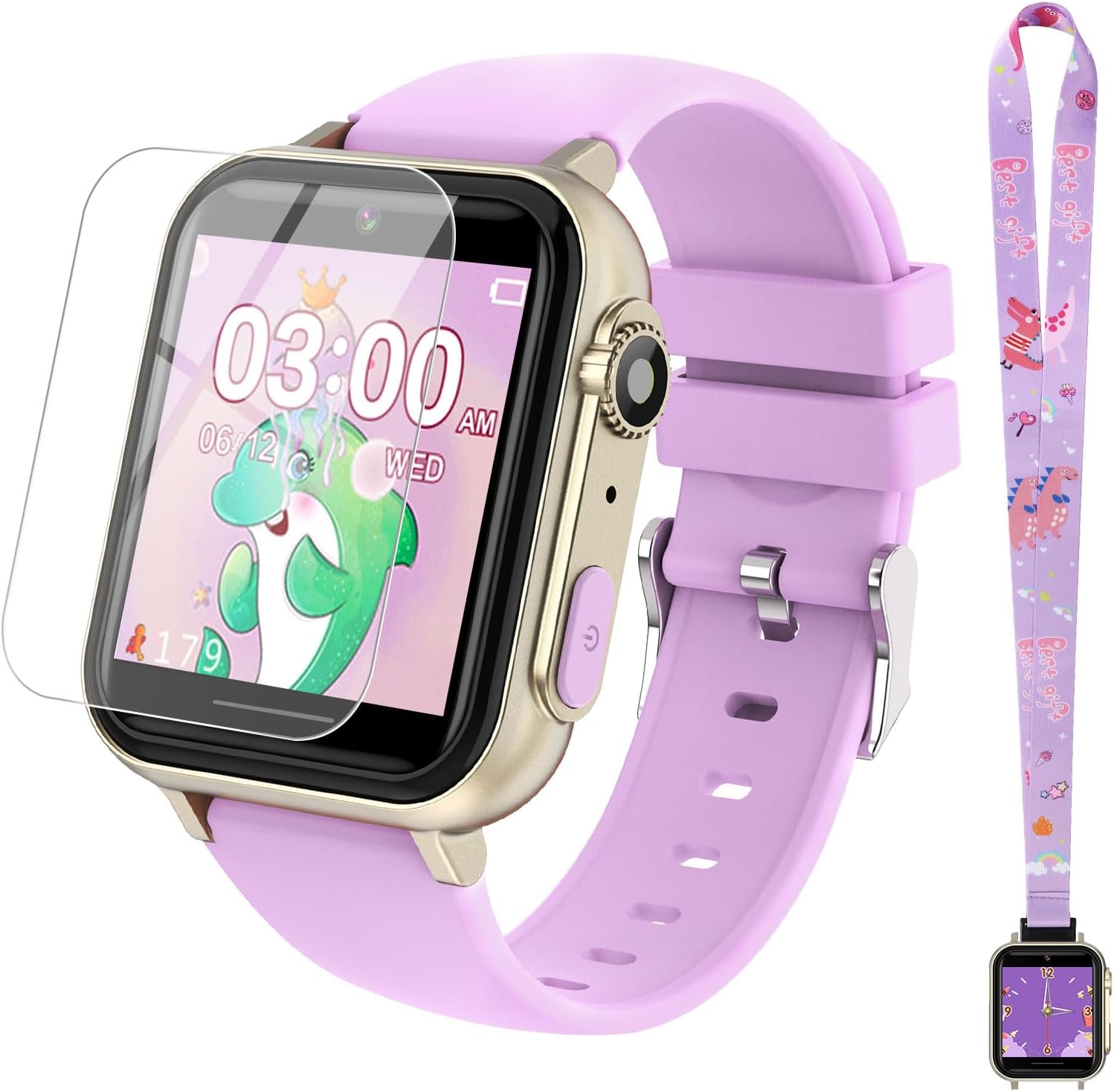 Smart Watch for Girls 4-12 - 30+ Games, Learning Cards, Camera, Music!