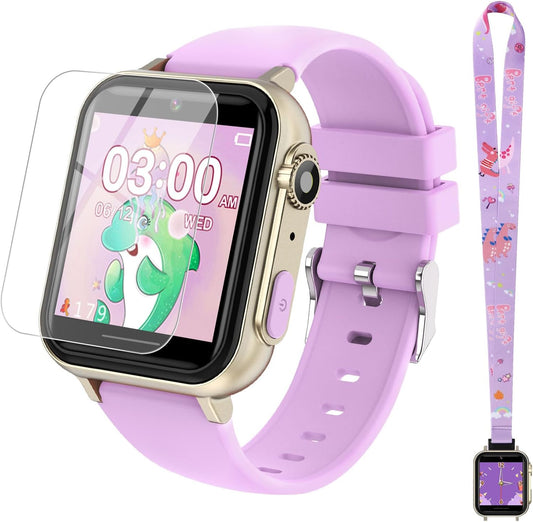 Smart Watch for Girls 4-12 - 30+ Games, Learning Cards, Camera, Music!