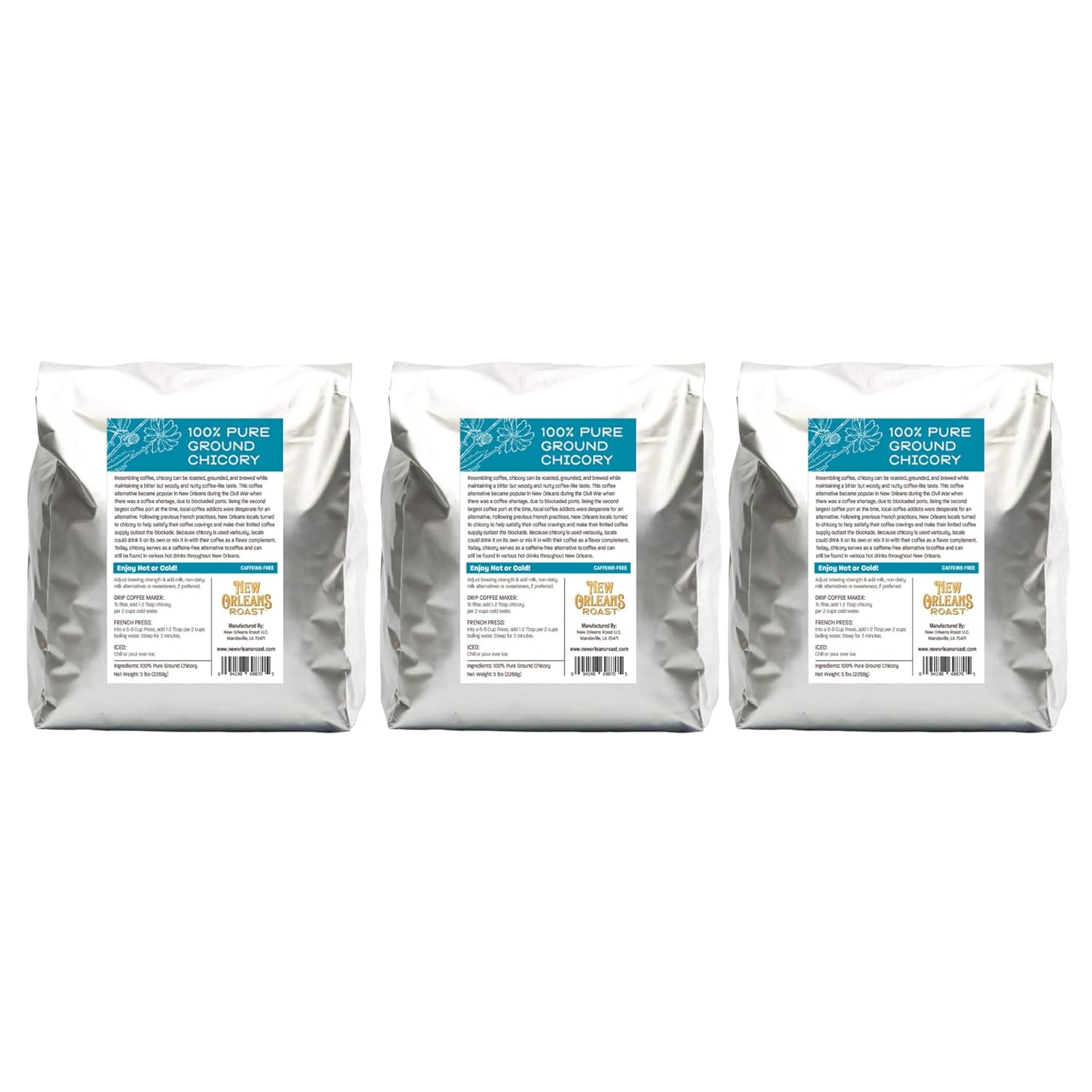 New Orleans Roast Pure French Chicory - Coffee Alternative Pack