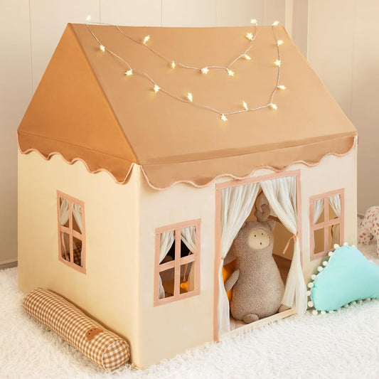 Kids Tent Large Playhouse Indoor with Star Light for Fun