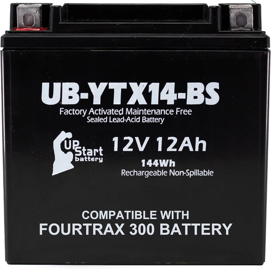 YTX14-BS Replacement Battery for Honda Fourtrax 300 ATV