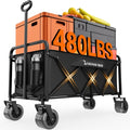 300L Large Collapsible Wagon Cart with All-Terrain Beach Wheels