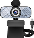 USB HD Webcam with Built-in Microphone and Rotatable Tripod - 1080P
