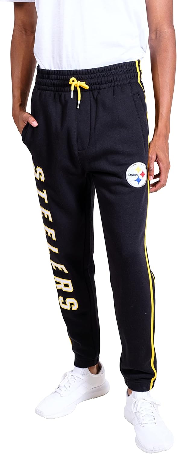 Ultra Game Men's NFL Official Super Soft Fleece Jogger Pants