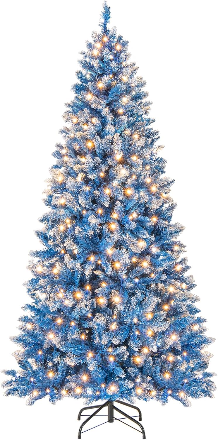 Goplus 6 FT Pre-Lit Artificial Christmas Tree with LED Lights