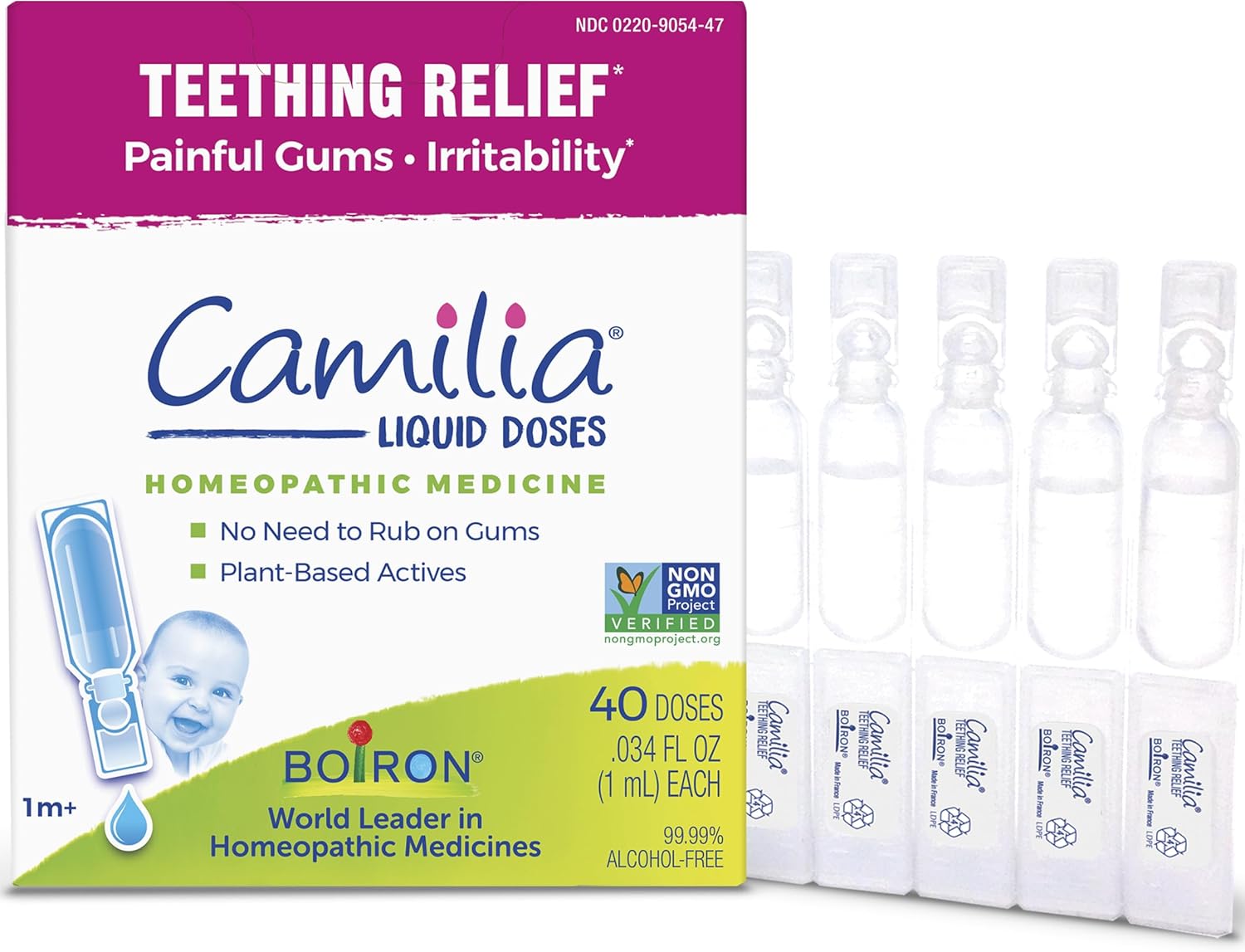 Boiron Camilia Teething Drops - Day & Night Relief for Baby Gums