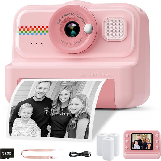 Kids Camera Instant Print with 1080P HD for Creative Fun