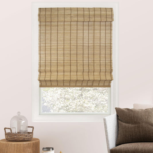 Chicology Bamboo Roman Shades - Premium Light Filtering Blinds
