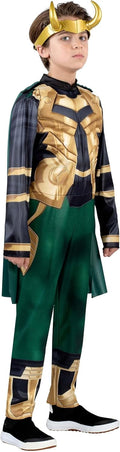 Marvel Loki Youth Halloween Costume - Padded Jumpsuit & Cape