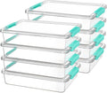 Vtopmart 6 Qt Clear Plastic Storage Bins with Lids - Stackable