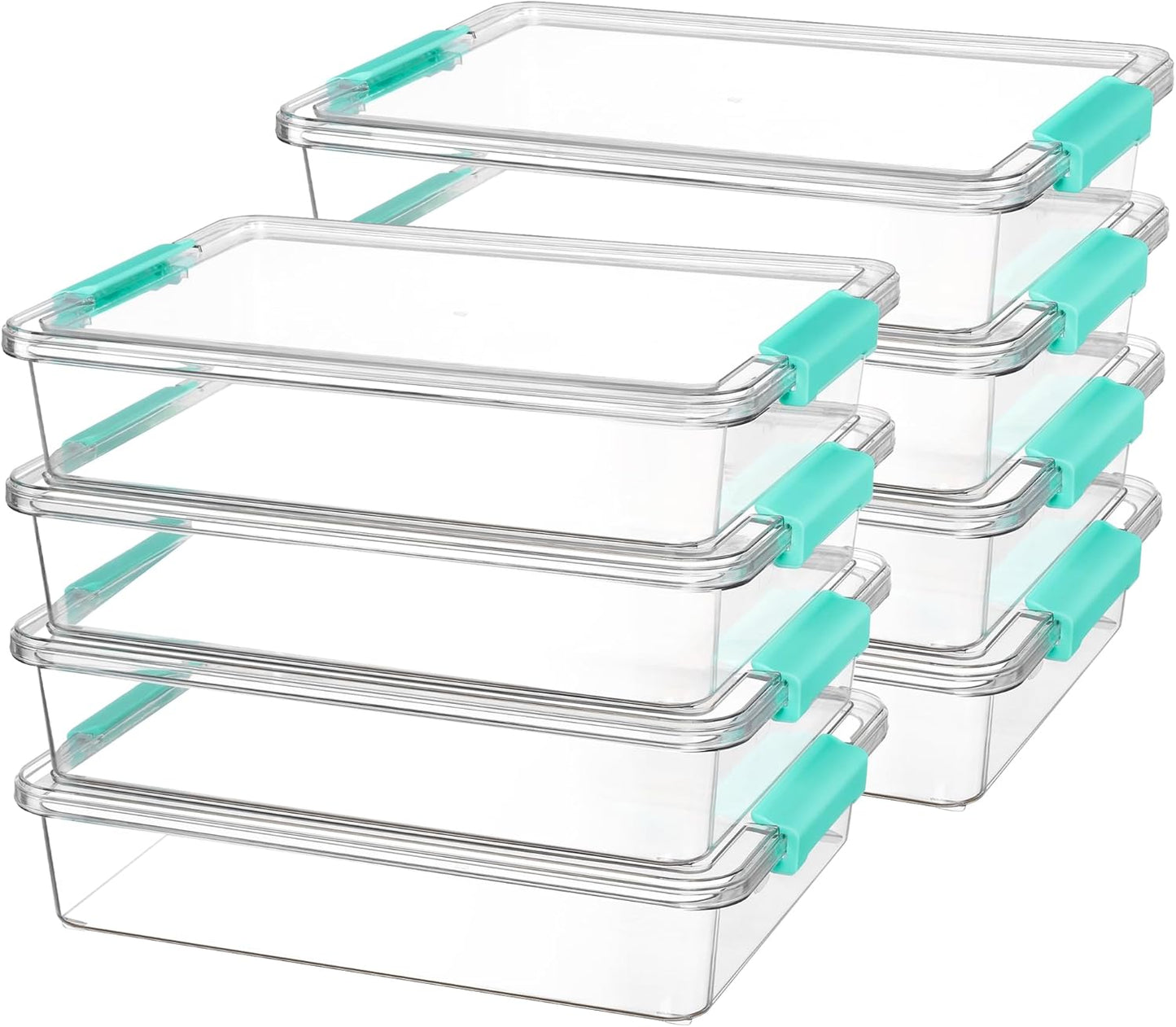 Vtopmart 6 Qt Plastic Storage Bins with Lids for Organizing
