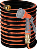 Heavy Duty Water Hose 100FT Upgraded Hybrid No Kink - Durable Garden