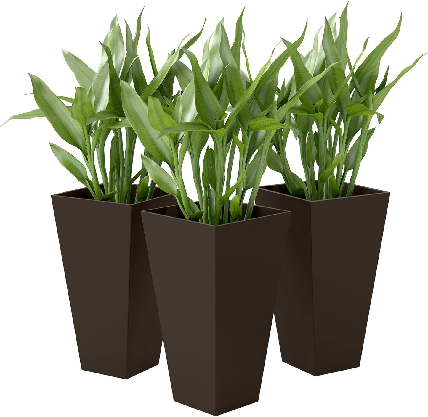 Outsunny Tall Planters Set of 3 for Outdoor Plants, 28 in