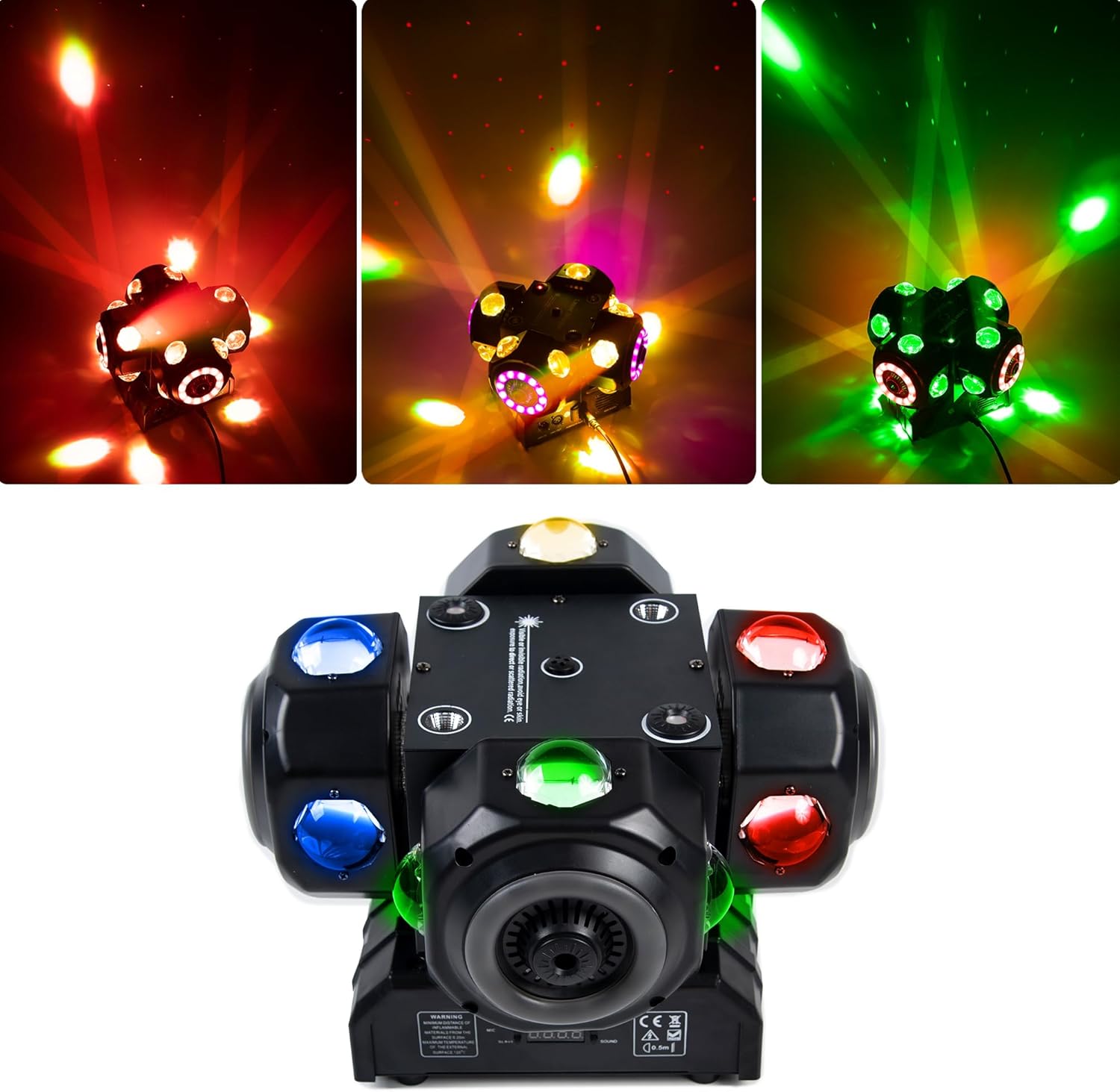 4Head Moving Disco Lights with RGBW LED for Events and Parties
