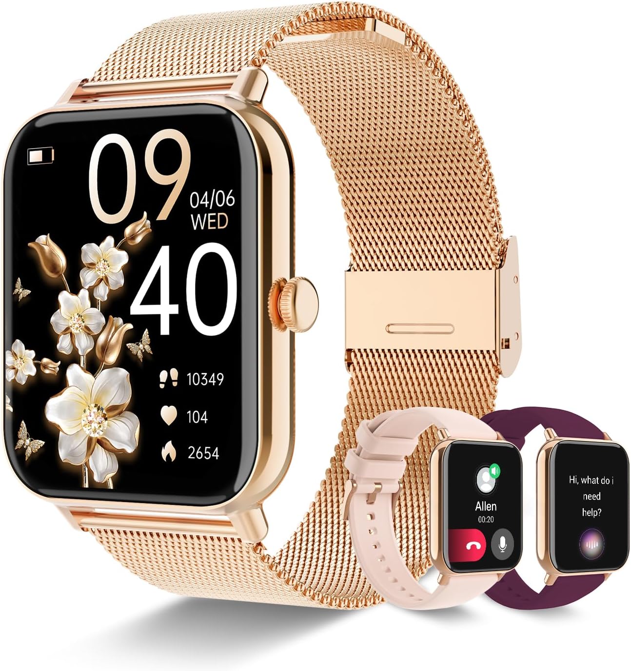 Smart Watch for Women with Bluetooth Call and Fitness Tracking