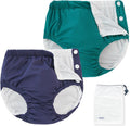 Reusable Swim Diapers Size 3 2-Pack - Soft Waterproof Toddler Trunks