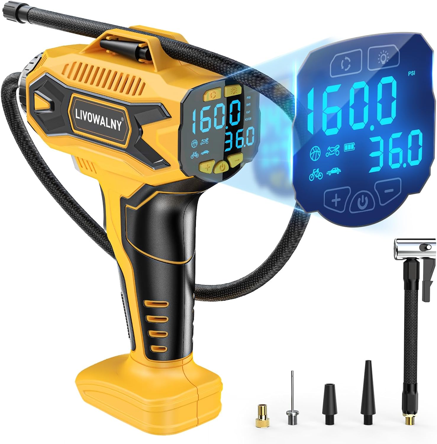Portable Cordless Air Pump 160PSI - DeWalt 20V Compatible
