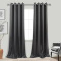 Slate Grey Curtains 108 in Long Blackout Drapes for 9 ft Ceilings
