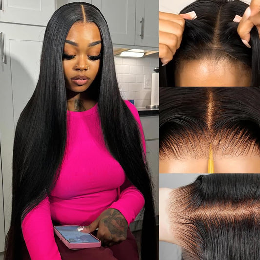 24 Inch Glueless Straight Wigs for Women - Easy to Wear Style