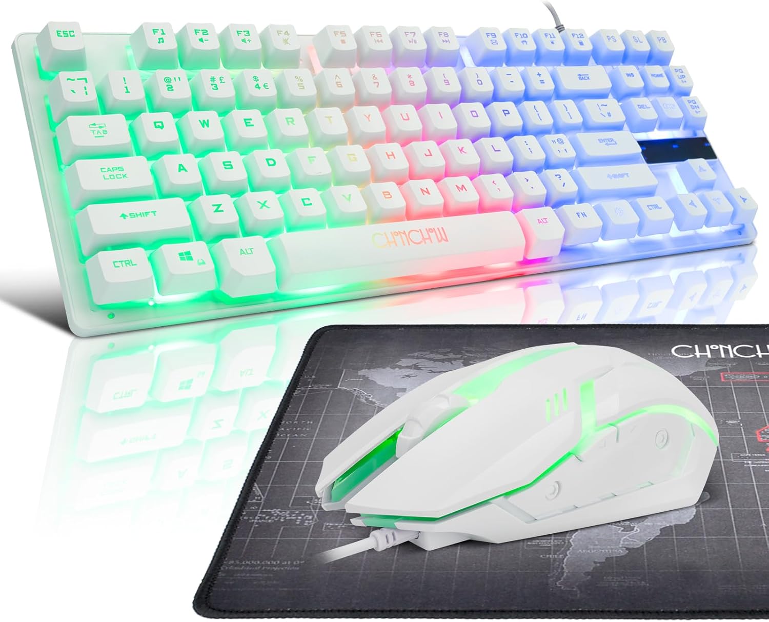 CHONCHOW Rainbow TKL Gaming Keyboard Combo