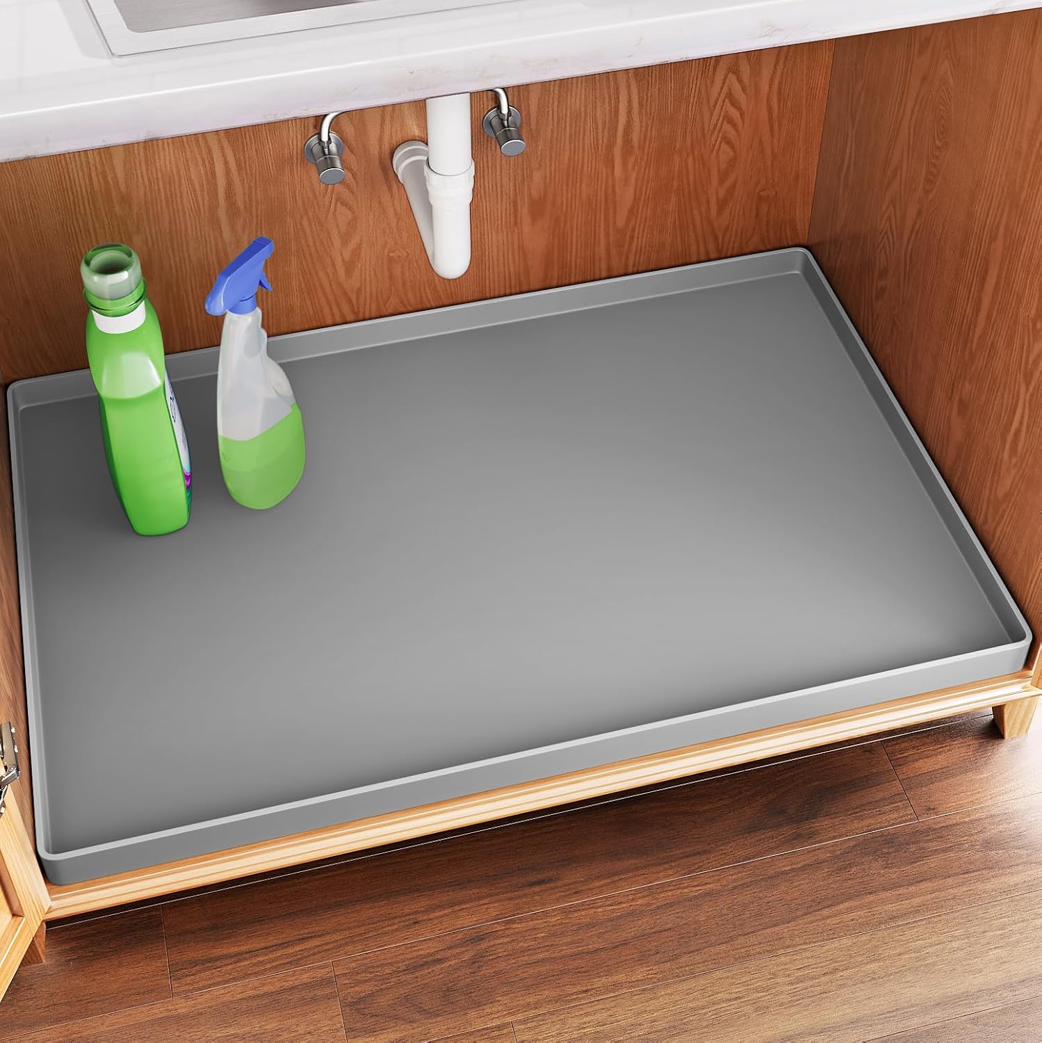 FLATO Waterproof Under Sink Mat for Kitchen and Bathroom Use