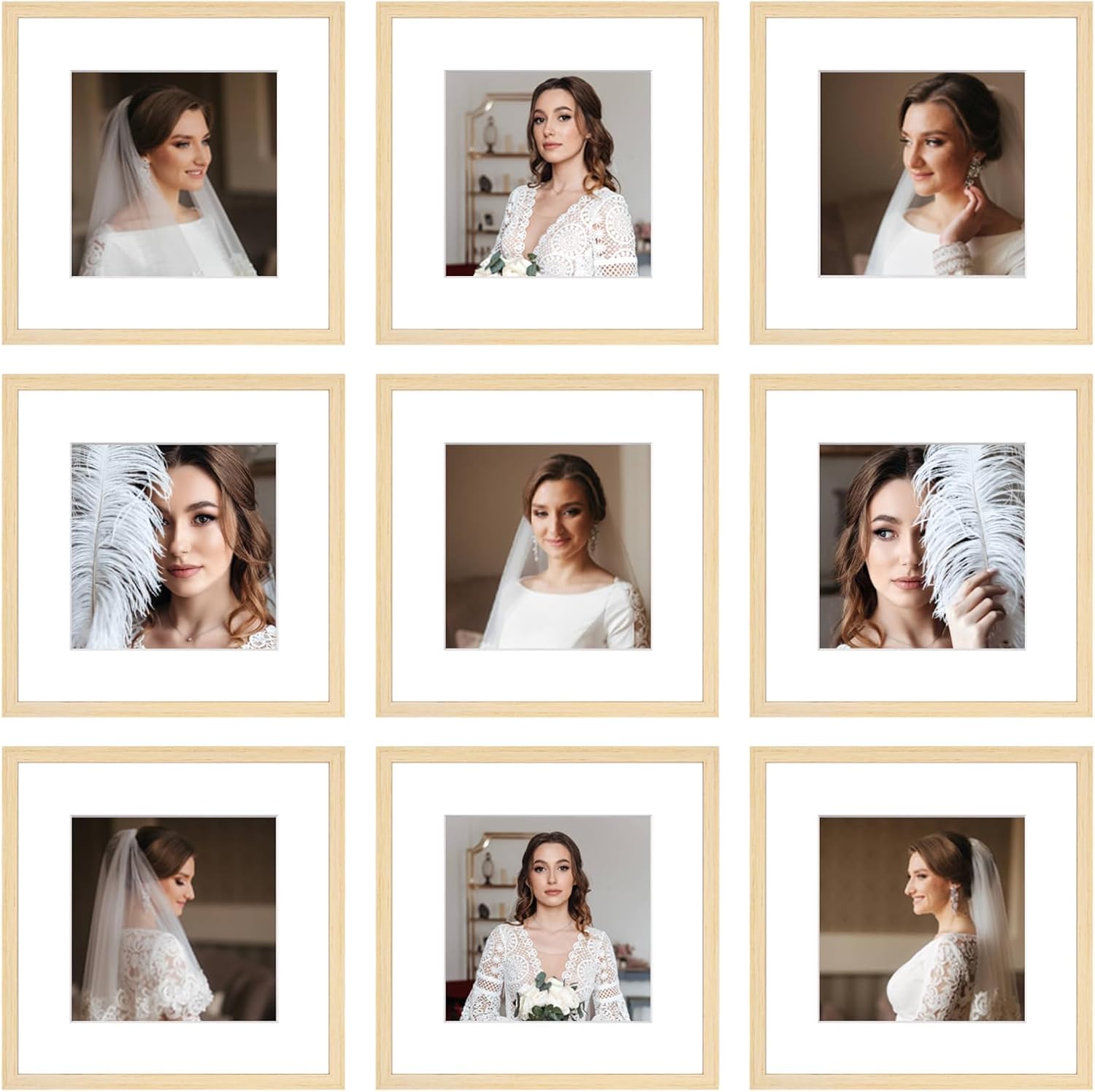 12x12 Picture Frame Set of 9 for Stylish Home Decor