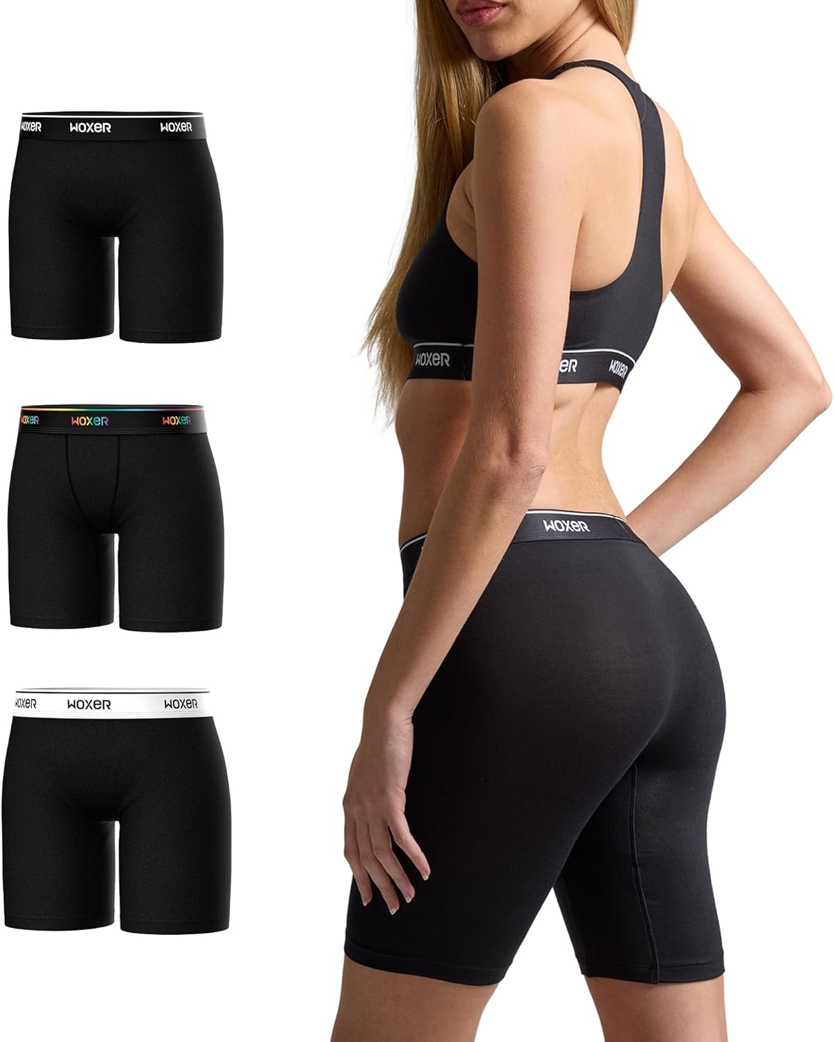 Woxer Womens Boxers - Comfortable 9in Boy Shorts for Women