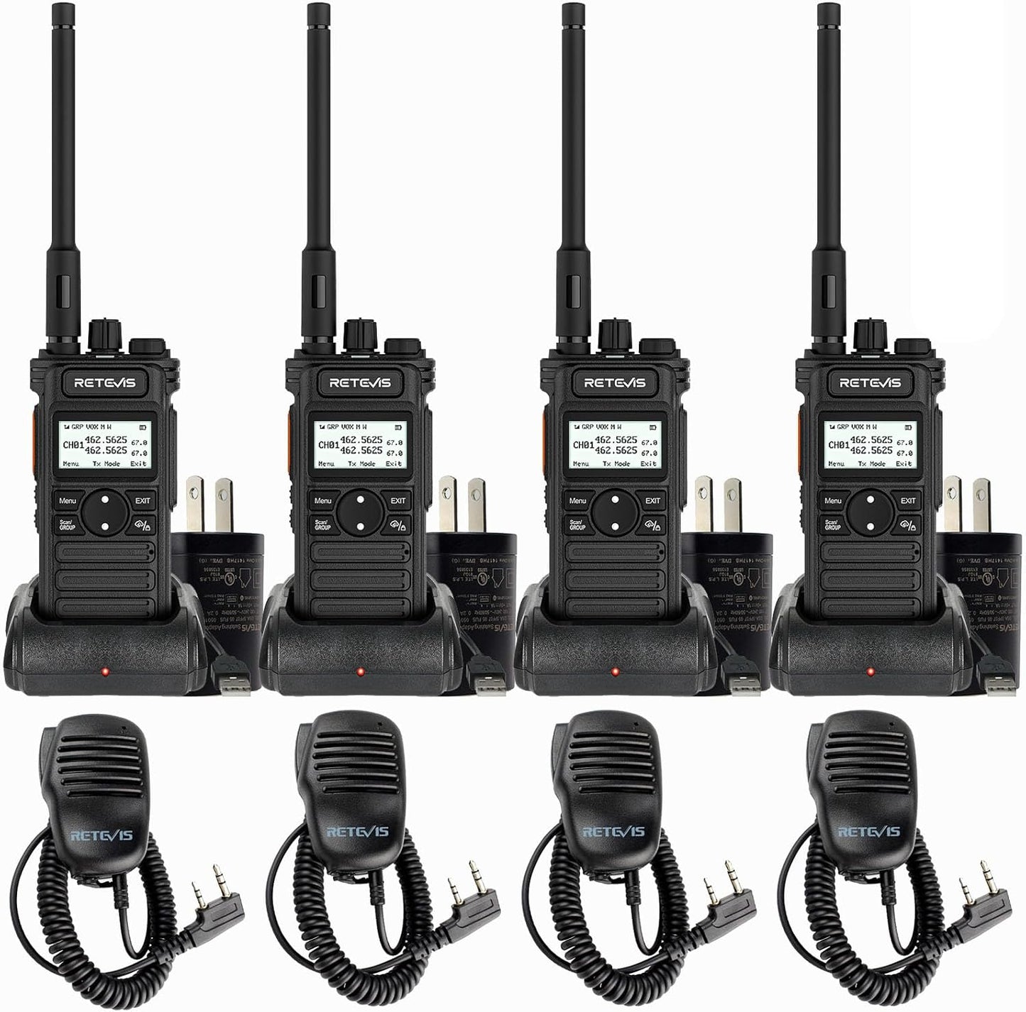 Retevis RT86S Walkie Talkies with LCD Screen and Long Range