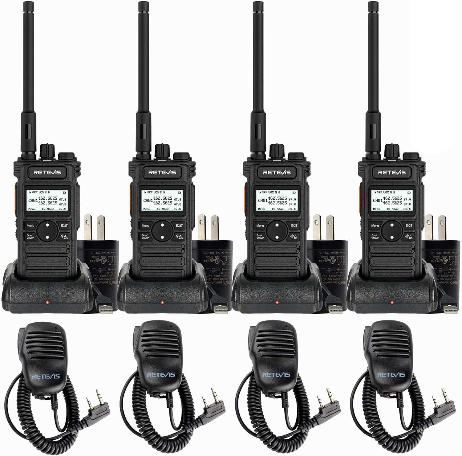 Retevis RT86S Walkie Talkies with LCD Screen and Long Range
