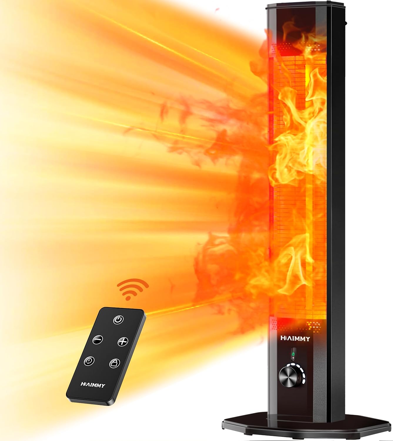HAIMMY 42in Electric Patio Heater: 9 Heat Levels, Instant Heating