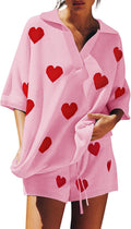 Tankaneo Womens Sweater Set 2 Piece Oversized V Neck Lounge Set Easy