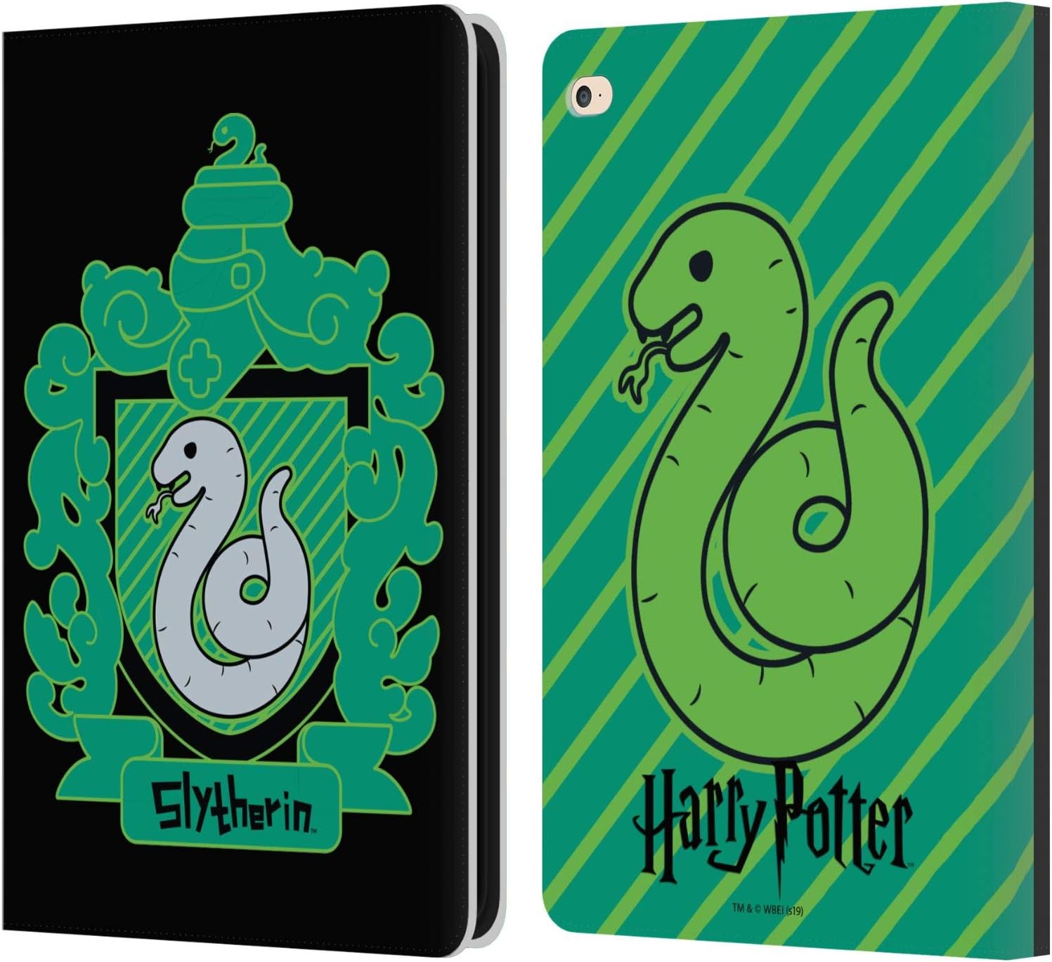 Harry Potter Slytherin Crest Leather Wallet Case for iPad Air 2
