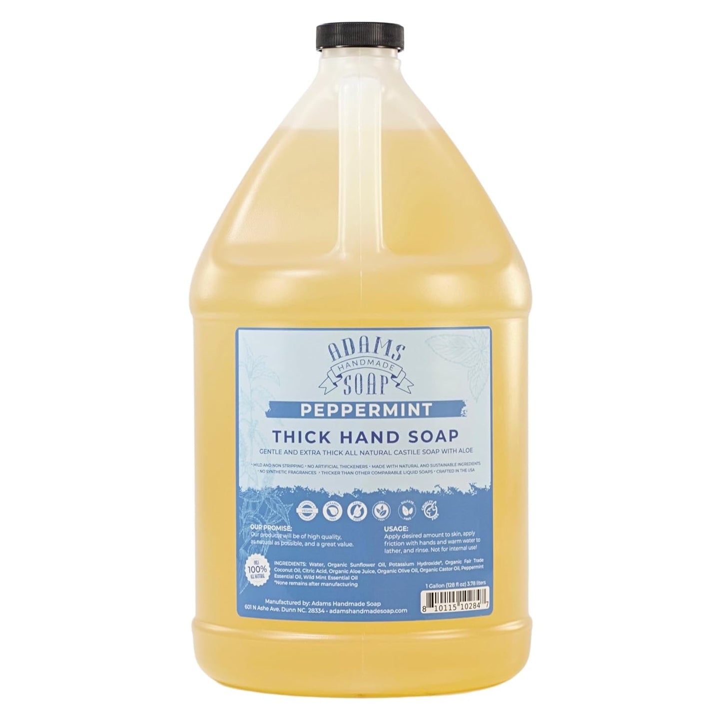 Thick Organic Castile Liquid Hand Soap Refill - Peppermint Scent