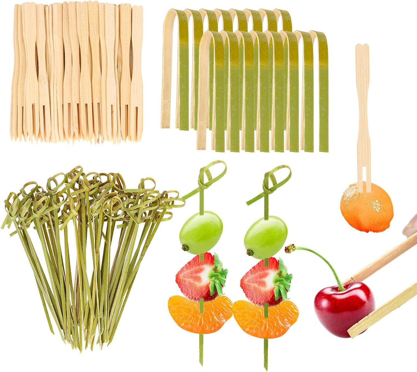 Natural Bamboo Cocktail Picks Set - 420pcs