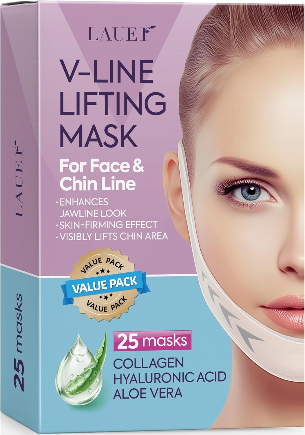 V Shaped Contouring Face Mask for Double Chin Reduction and Lift