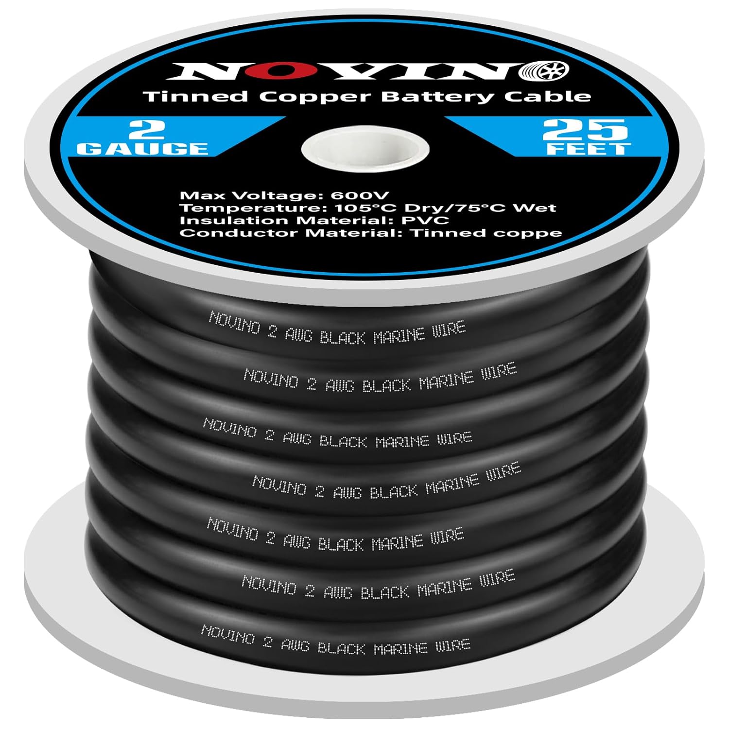 2 Gauge Marine Battery Cable for Boat Wiring and More